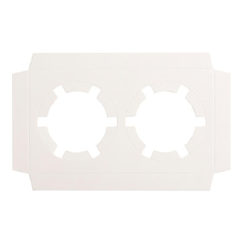 Confezione decorativa con finestra per 2 palline per sublimazione - 9 x 16 x 7,5 cm