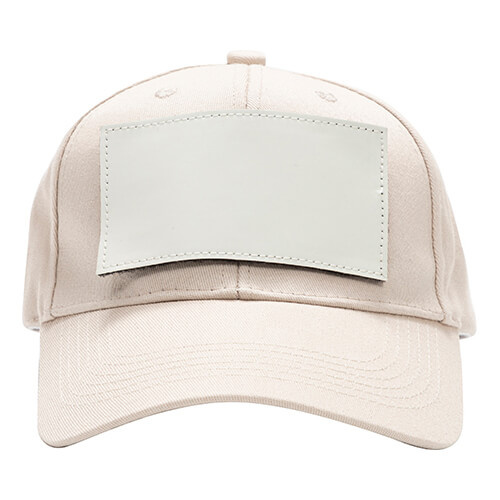 Cappello da baseball in cotone con patch rettangolare in velcro per sublimazione - kaki