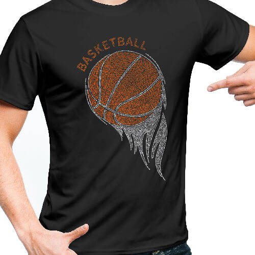 Foglio con zirconi per trasferimento termico - pallacanestro