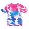 T-shirt Cotton-Like Bleached Leopard Blue Pink per sublimazione