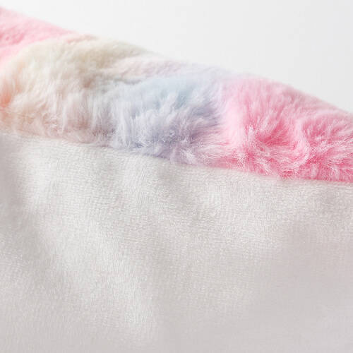 Federa colorata 45 x 45 cm in pile a pelo lungo e microfibra per sublimazione