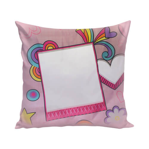 Federa in raso bicolore 38 x 38 cm per sublimazione - Rosa