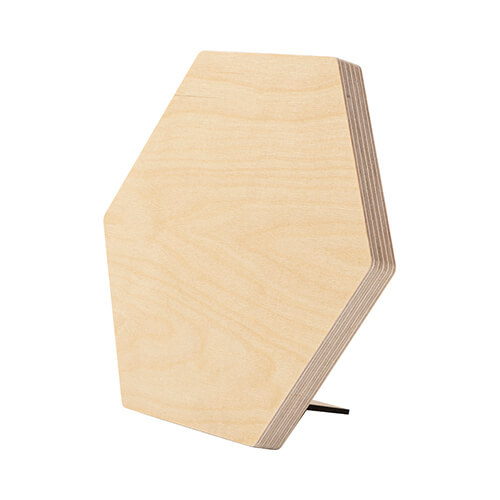 Portafoto esagonale in compensato per sublimazione - 17,8 x 20,3 cm