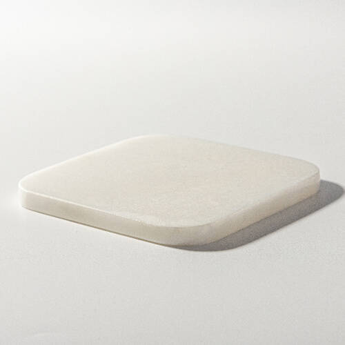 Sottobicchiere 10 x 10 cm in marmo bianco e sughero per sublimazione - quadrato
