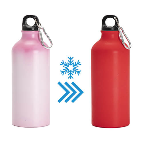Bottiglia da viaggio da 600 ml per sublimazione - colore cangiante rosa > rosso