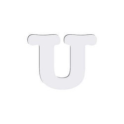 Lettera decorativa da MDF per sublimazione 10 cm U