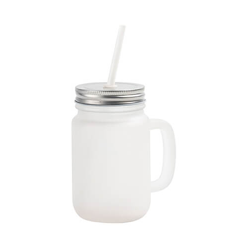Mug Mason Jar 350 ml satinato senza manico per sublimazione