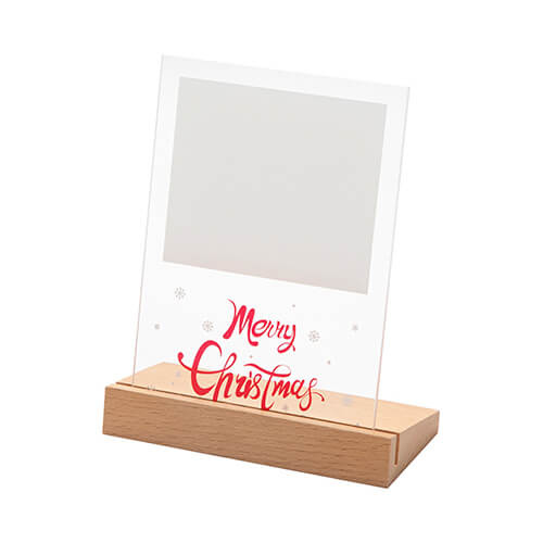 Cornice in vetro per sublimazione - 12,7 x 17,8 cm - Buon Natale