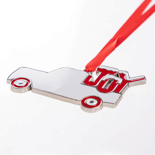 Ciondolo albero di Natale in metallo per sublimazione - Riprendersi JOY