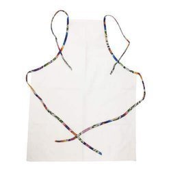 Grembiule per sublimazione – di colore bianco con bordino colorato - fiori slavi bianchi