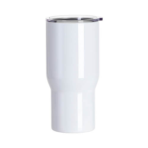 Tazza da viaggio in acciaio inossidabile da 650 ml per sublimazione - bianca