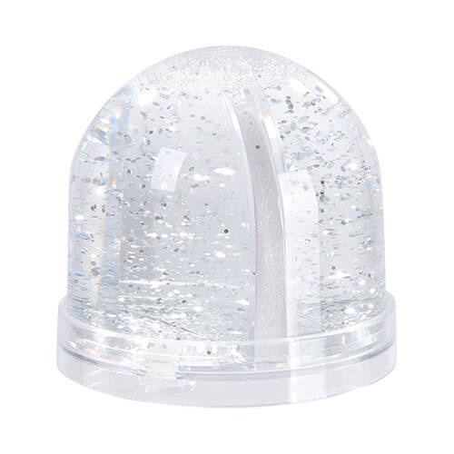 Palla di neve - ovale con neve bianca