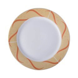 Piatto 27 cm con motivo ornamentale di colore oro per la sublimazione