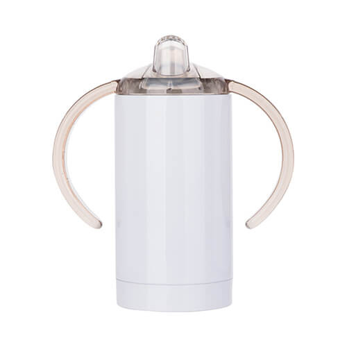 Tazza antigoccia in acciaio inox 400 ml per sublimazione - bianco