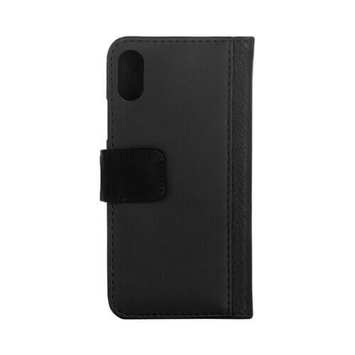 Custodia iPhone X in cuoio nero apribile Sublimazione trasferimento termico