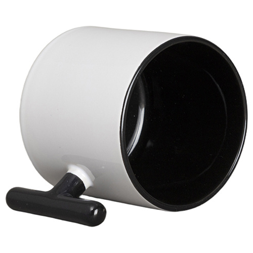 Tazza da 270 ml con manico a T per sublimazione - nero