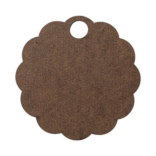 Targhetta con nome in fibra di legno con glitter per tazza da 1200 ml per sublimazione - crisantemi