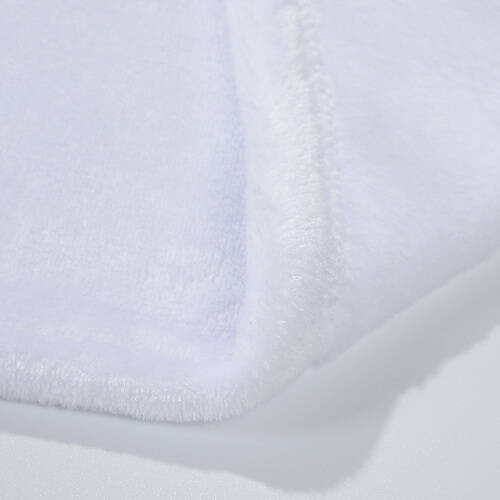Coperta Minky 152 x 102 cm per sublimazione - bianca