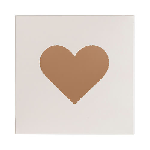Confezione decorativa con finestra a forma di cuore per sublimazione - 10,2 x 10,5 x 6,6 cm