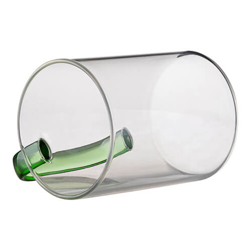 Vetro da 450 ml con manico verde chiaro per sublimazione