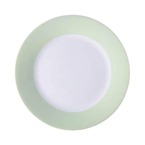 Piatto 20,5cm con bordo verde chiaro per la sublimazione