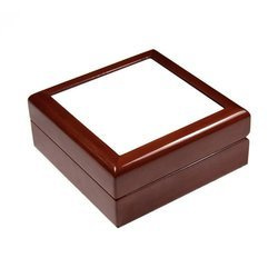 Cofanetto in legno con piastrella in ceramica 11 x 11 cm - Stampa sublimatica a trasferimento termico