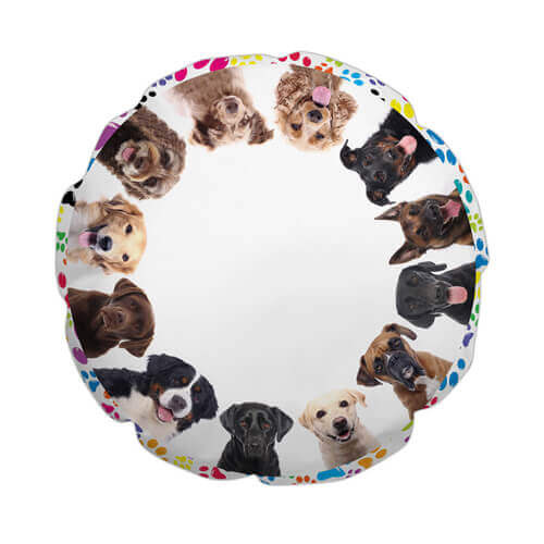 Federa in poliestere Ø 60 cm per sublimazione - Cani