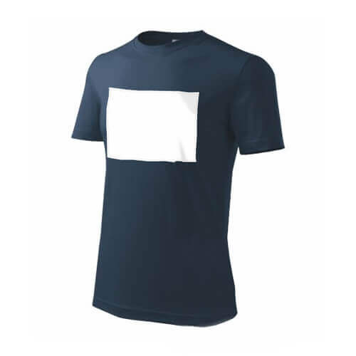 PATCHIRI - Maglietta in cotone per Sublimazione – area di stampa verticale – blu scuro