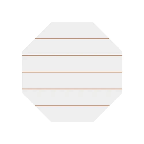 Cornice portafoto esagonale in MDF, a righe, 25,4 x 25,4 cm