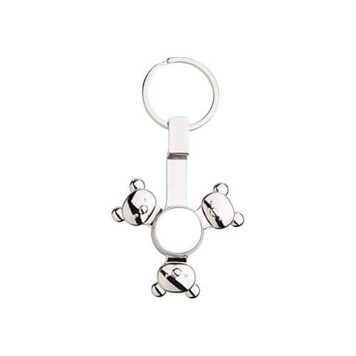 Portachiavi in metallo - spinner per sublimazione - Panda