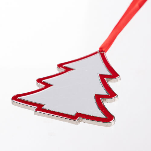 Ciondolo albero di Natale in metallo per sublimazione - albero di Natale