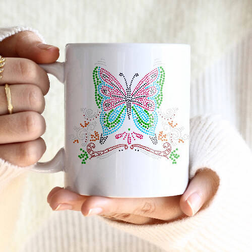 Foglio con zirconi per trasferimento termico - farfallina