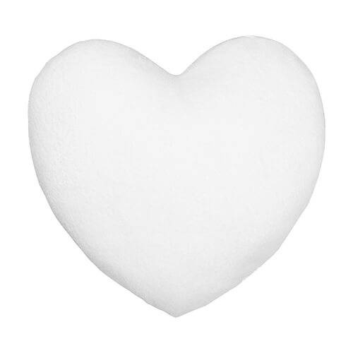 Federa a cuore in peluche per sublimazione - bianca 
