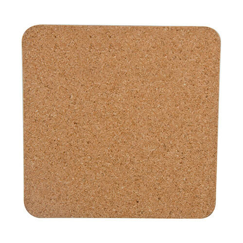 Sottobicchiere in cartone e sughero per tazza a sublimazione - quadrato