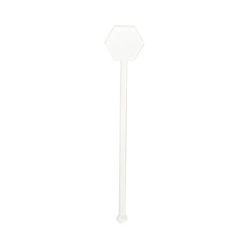 Agitatore per bevande in acrilico 15 cm per sublimazione - esagono