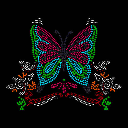 Foglio con zirconi per trasferimento termico - farfallina