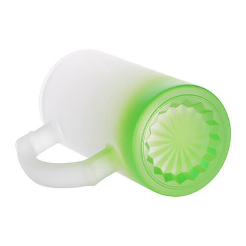 Tazza da 470 ml in vetro smerigliato per sublimazione - sfumatura verde