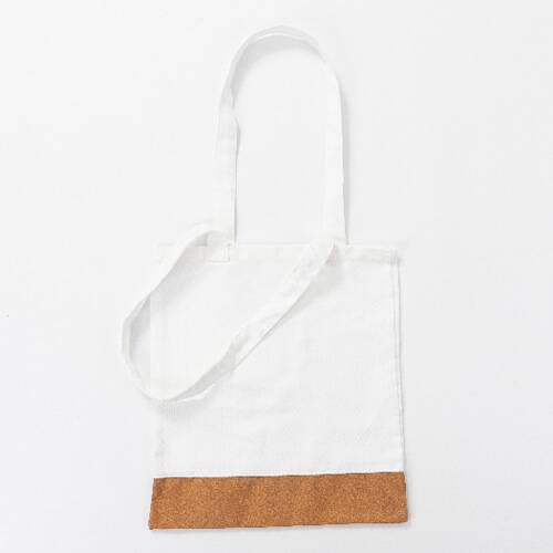 Borsa shopping 32 x 36 cm realizzata in tela e sughero per sublimazione