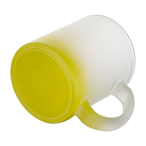 Tazza in vetro smerigliato 330 ml per sublimazione - verde lime sfumato