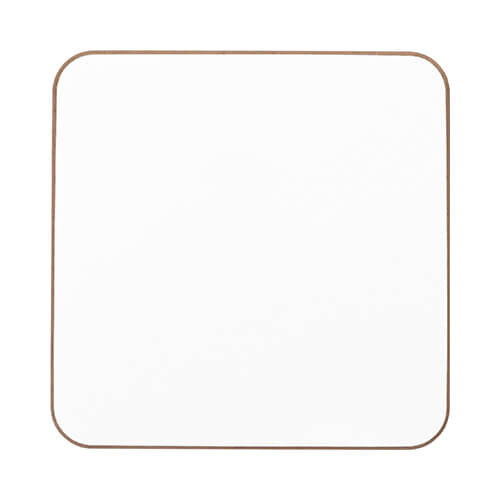 Sottobicchiere per tazza in fibra di legno per sublimazione - 9,5 x 9,5 cm