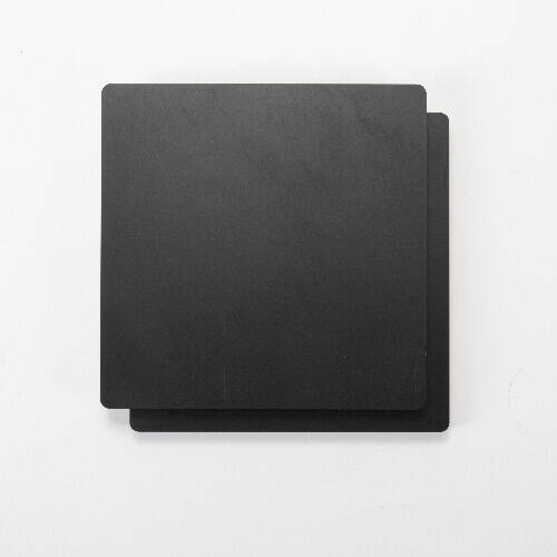 Pannello in fibra per sublimazione 20 x 20 x 1,5 cm - 2 pezzi. - dorso nero
