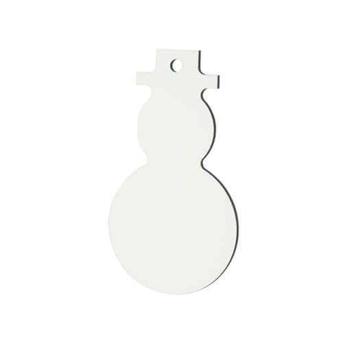Decorazione albero di natale pupazzo di neve in MDF  - Stampa sublimatica a trasferimento termico