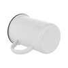Tazza smaltato 450 ml bianco con bordo nero Sublimazione Termostampa 
