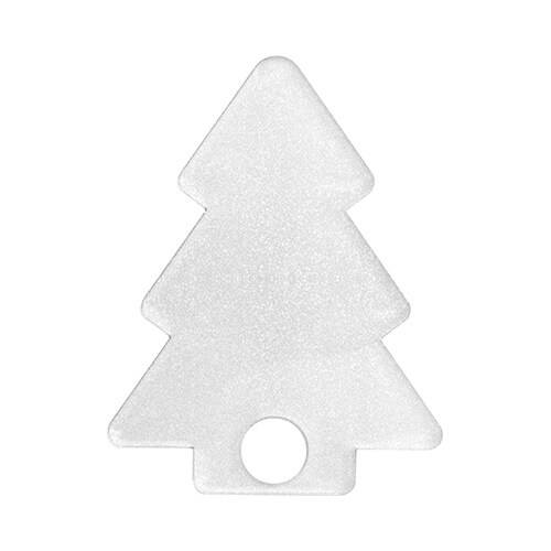 Targhetta in acrilico per tazza da 1200 ml con glitter a sublimazione - Albero di Natale