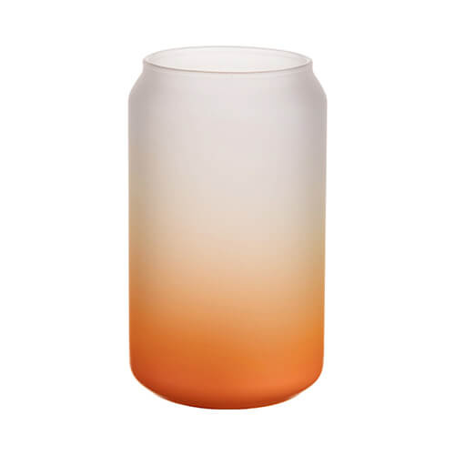 Vetro smerigliato da 400 ml per sublimazione - sfumatura arancione