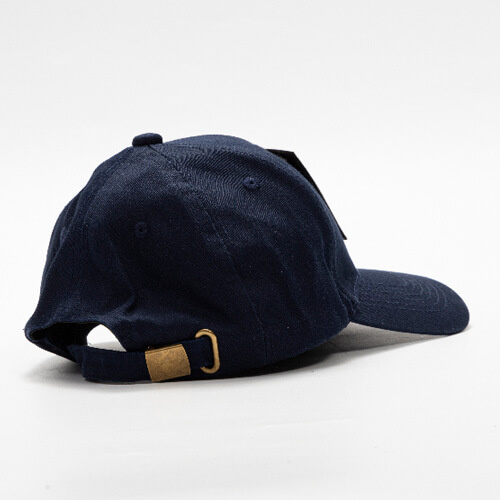 Cappello da baseball in cotone con patch quadrata in velcro per la sublimazione - blu navy