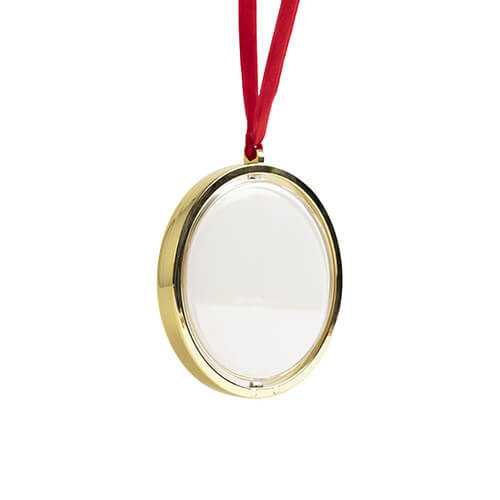 Ornamento rotante per albero di Natale a sublimazione - oro