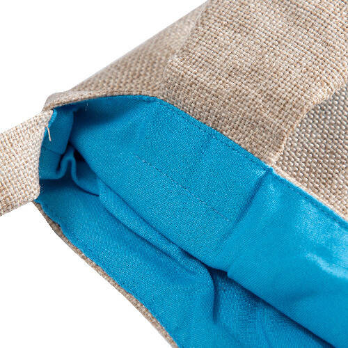 Borsa in lino 29 x 34 cm per sublimazione - manici blu