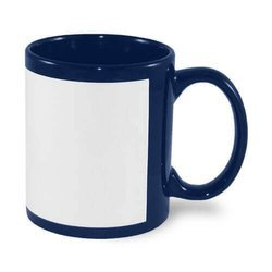 Tazza blu scuro con area bianca Sublimazione Termostampa