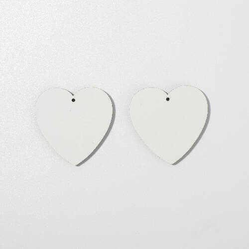 Orecchini in MDF per sublimazione - grande cuore